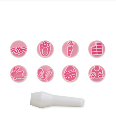 Kit Carimbos Páscoa Rosa Bebê (9pcs)
